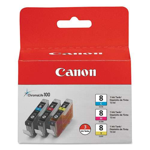 Photos - Ink & Toner Cartridge Canon 0621b016  Chromalife100+ Ink, 840 Page-yield, Cyan/magenta/ye (cli-8)
