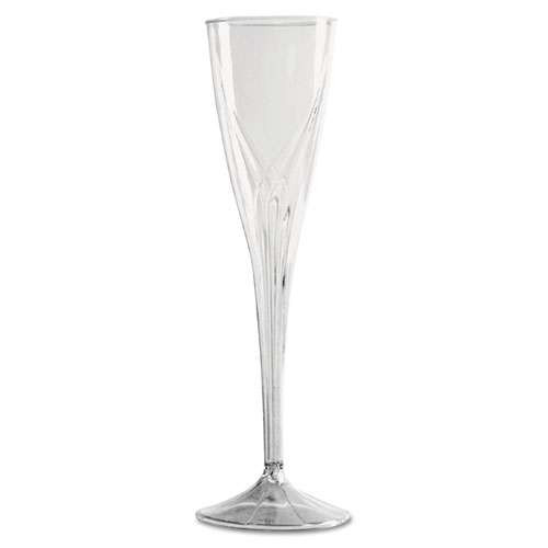 Photos - Glass WNA Classicware One-piece Champagne Flutes, 5 Oz, Clear, Plastic, 10/pack,