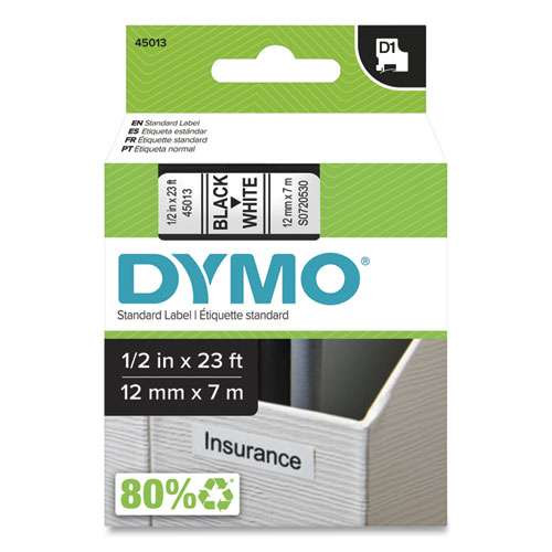 Photos - Other consumables DYMO D1 High-performance Polyester Removable Label Tape, 0.5" X 23 Ft, Bla 