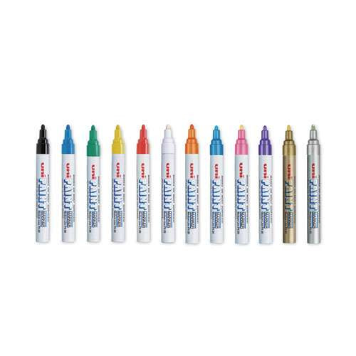 Photos - Felt Tip Pen UNI Paint Permanent Marker, Medium Bullet Tip, Assorted Colors, 12/set ( U 