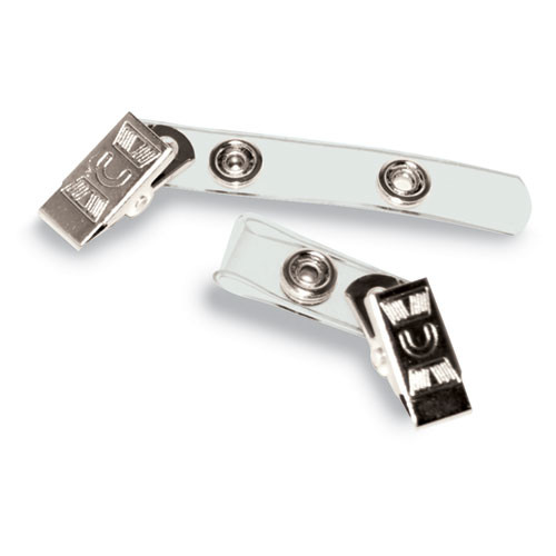 Advantus Badge Straps With Clips, 0.38 X 2.75, Clear, 100/box ( AVT75410 )