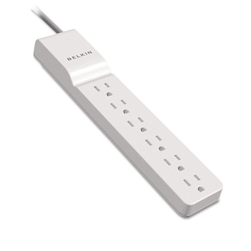 Photos - Surge Protector / Extension Lead Belkin Home/office Surge Protector, 6 Outlets, 4 Ft Cord, 720 Joules, Whit 