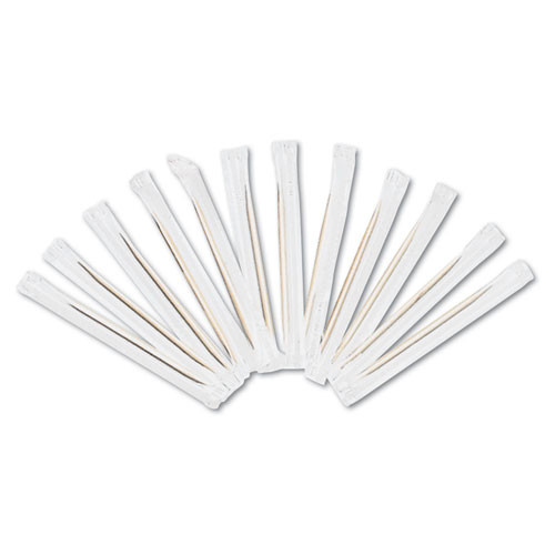 AmerCareRoyal Cello-wrapped Round Wood Toothpicks, 2.5, Natural, 1,000/box, 15 Boxes/carton ( RPPRIW15 )