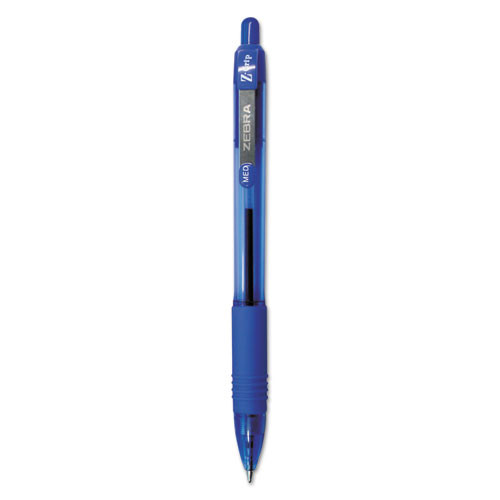 Photos - Pen Zebra Z-grip Ballpoint , Retractable, Medium 1 Mm, Blue Ink, Clear Barr 