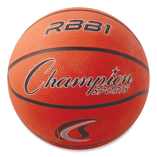 Champion Sports Rubber Sports Ball, For Basketball, No. 7 Size, Official Size, Orange ( CSIRBB1 )