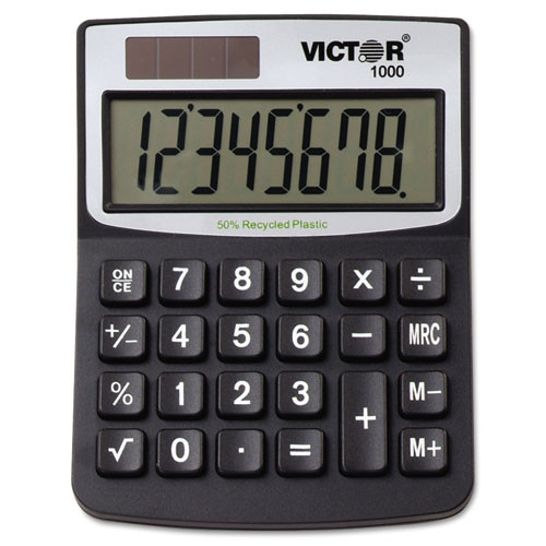 Victor 1000 Minidesk Calculator, 8-digit Lcd ( VCT1000 )