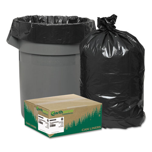 Earthsense Commercial Linear Low Density Recycled Can Liners, 33 Gal, 1.25 Mil, 33 X 39, Black, 100/carton ( WBIRNW4050 )