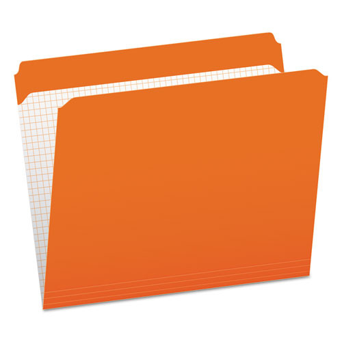 Pendaflex Double-ply Reinforced Top Tab Colored File Folders, Straight Tabs, Letter Size, 0.75 Expansion, Orange, 100/box ( PFX