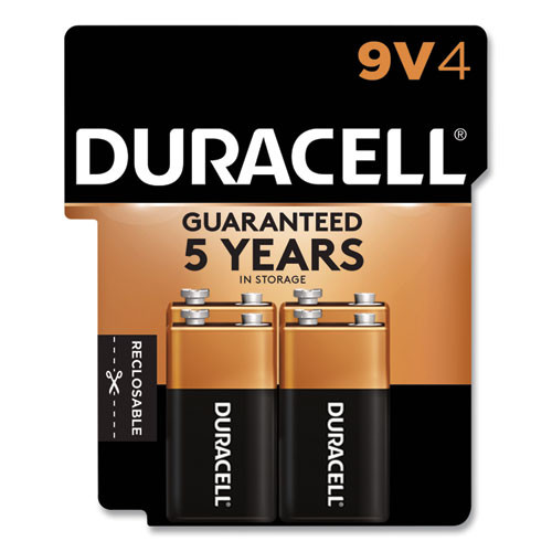 Photos - Battery Duracell Coppertop Alkaline 9v , 4/pack  MN16RT4Z ( DURMN16RT4Z )