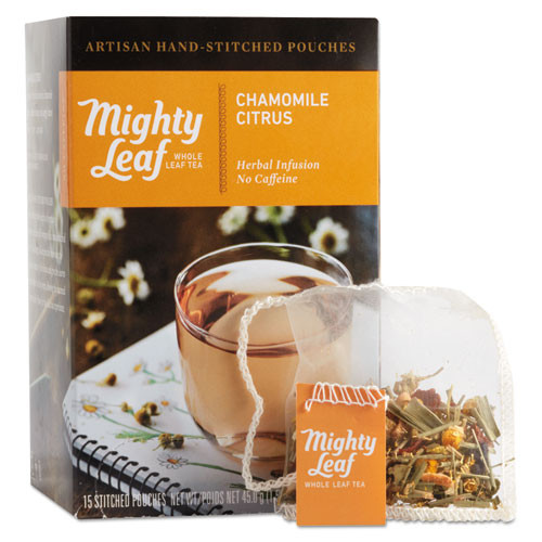 Photos - Coffee Maker Mighty Leaf Tea Whole Leaf Tea Pouches, Chamomile Citrus, 15/box ( PEE5101