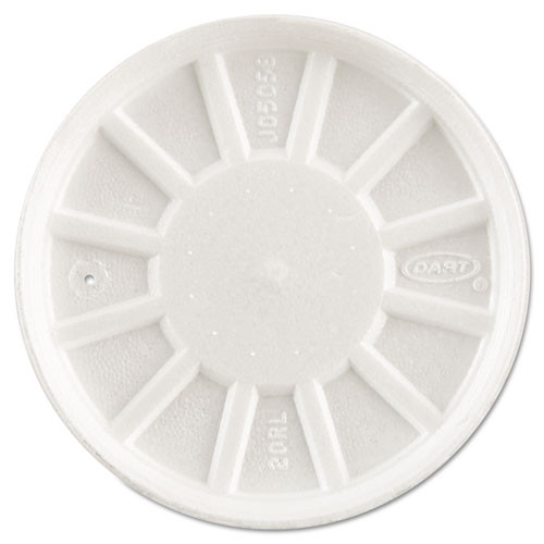 Dart Vented Foam Lids, Fits 6 Oz To 32 Oz Cups, White, 50 Pack, 10 Packs/carton ( DCC20RL )