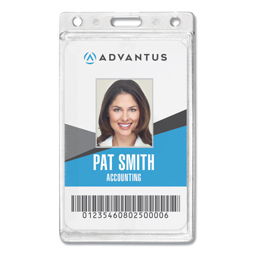 Advantus Frosted Two-card Rigid Badge Holders, Vertical, Frosted 2.5 X 4.13 Holder, 2.13 X 3.38 Insert, 25/box ( AVT76076 )