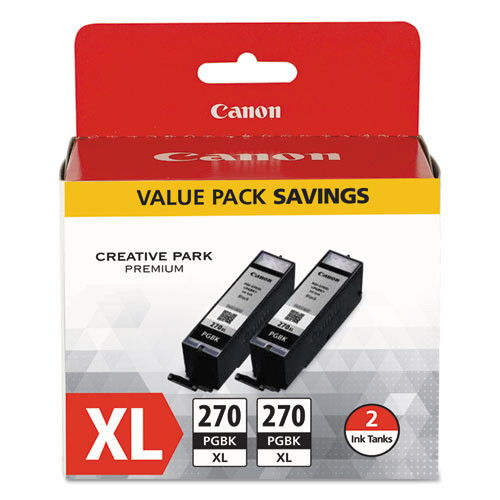 Canon 0319c005 (pgi-270xl) High-yield Ink, Black, 2/pack ( CNM0319C005 )