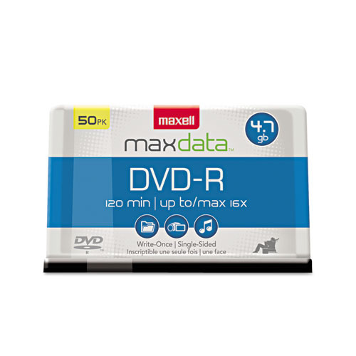 Photos - Optical Storage Maxell Dvd-r Recordable Disc, 4.7 Gb, 16x, Spindle, Gold, 50/pack ( MAX638 