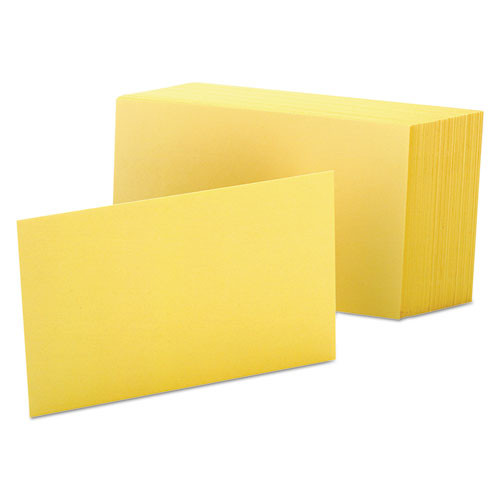 7420 CAN Oxford Unruled Index Cards, 4 X 6, Canary, 100/pa sku 7420 CAN