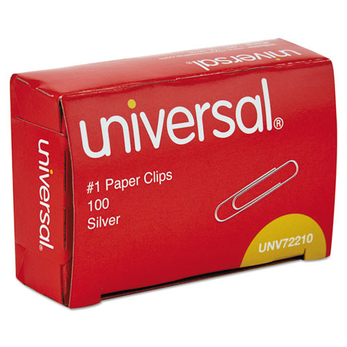 Photos - Other Power Tools Universal Paper Clips, Small , Silver, 100 Clips/box, 10 Boxes/pack (no. 1)
