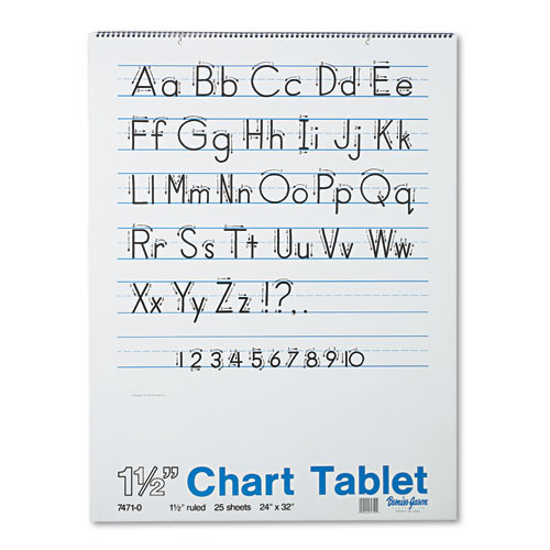 Pacon Chart Tablets, Presentation Format (1 1/2 Rule), 25 White 24 X 32 Sheets ( PAC74710 )