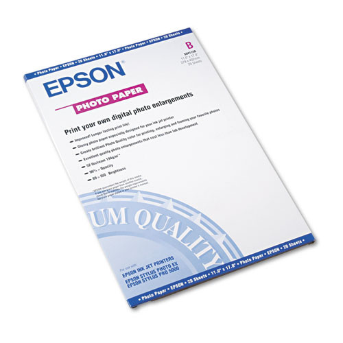 Photos - Office Paper Epson Glossy Photo Paper, 9.4 Mil, 11 X 17, Glossy White, 20/pack ( EPSS04 