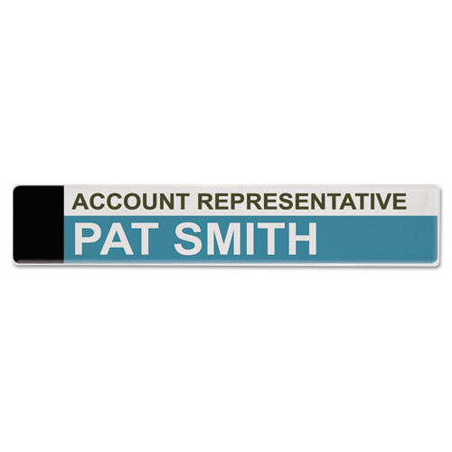 Advantus Panel Wall Sign Name Holder, Acrylic, 9 X 2, 6/pack, Clear ( AVT75329 )