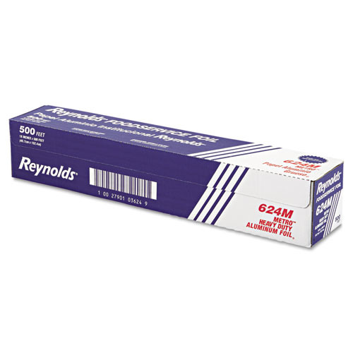 Reynolds Wrap Metro Aluminum Foil Roll, Heavy Duty Gauge, 18 X 500 Ft, Silver ( RFP624M )