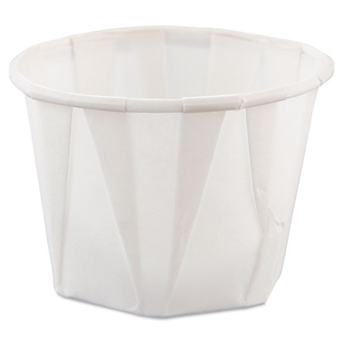 Dart Paper Portion Cups, 1 Oz, White, 250/bag, 20 Bags/carton ( SCC100 )