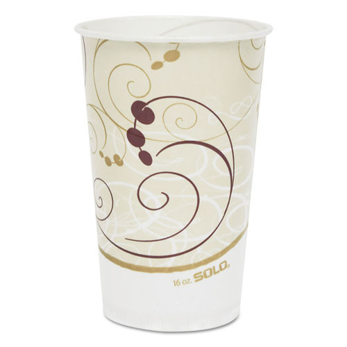 Photos - Darts Dart Symphony Treated-paper Cold Cups, 16 Oz, White/beige/red, 50/bag, 20