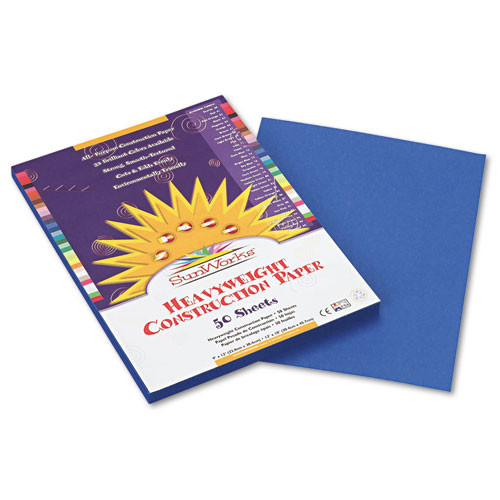 SunWorks Construction Paper, 58lb, 9 X 12, Bright Blue, 50/pack ( PAC7503 )