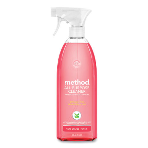 Method All Surface Cleaner, Pink Grapefruit, 28 Oz Spray Bottle, 8/carton ( MTH00010CT )