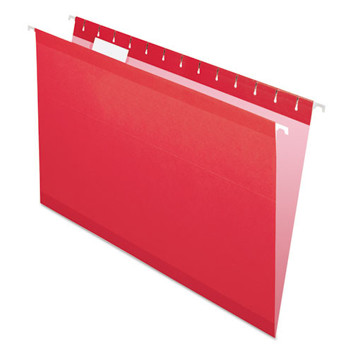 Pendaflex Colored Reinforced Hanging Folders, Legal Size, 1/5-cut Tab, Red, 25/box ( PFX415315RED )