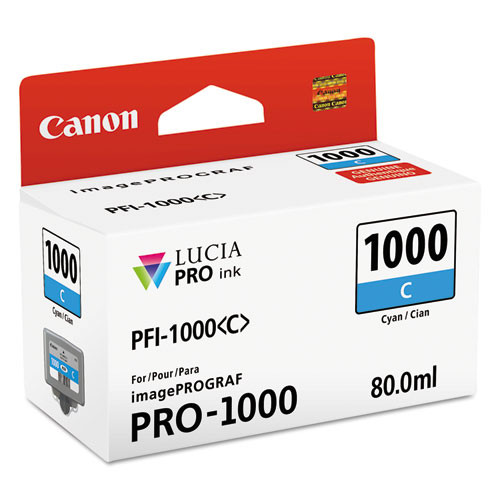 Canon 0547c002 (pfi-1000) Lucia Pro Ink, Cyan ( CNM0547C002 )