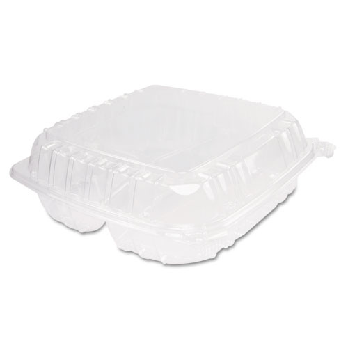 Photos - Darts Dart Clearseal Hinged-lid Plastic Containers, 3-compartment, 9.5 X 9 X 3,