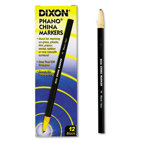 Dixon China Marker, Black, Dozen ( DIX00077 )