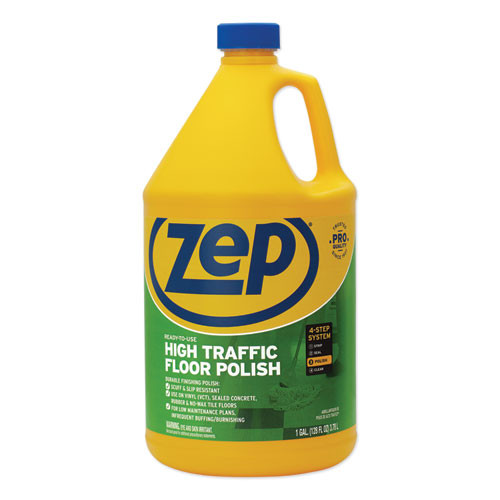 Photos - Vacuum Cleaner Accessory Zep Commercial High Traffic Floor Polish, 1 Gal, 4/carton ( ZPEZUHTFF128CT