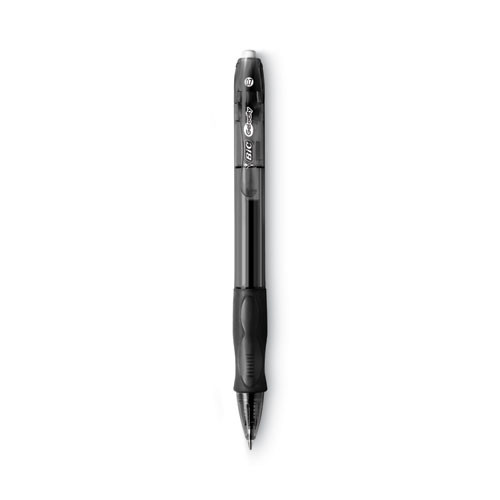 BIC Gel-ocity Gel Pen Value Pack, Retractable, Medium 0.7 Mm, Black Ink, Black Barrel, 24/pack ( BICRLC241BK )