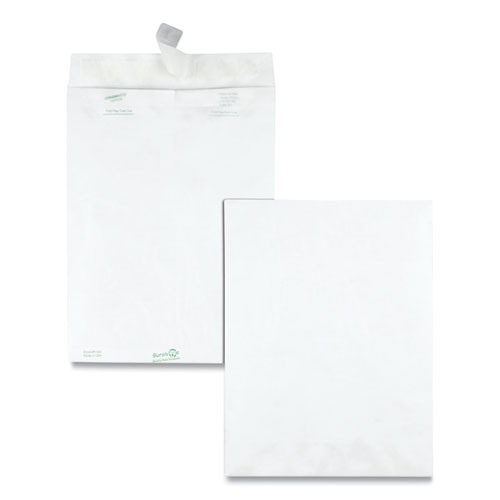 Survivor Catalog Mailers, Dupont Tyvek, #10 1/2, Square Flap, Redi-strip Closure, 9 X 12, White, 100/box ( QUAR1460 )