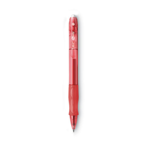 RLC11 RED BIC Gel-ocity Gel Pen, Retractable, Medium 0.7 Mm, sku RLC11 RED