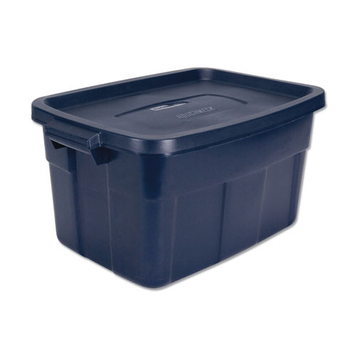 Rubbermaid Roughneck Storage Box, 14 Gal, 15.88 X 23.88 X 12.25, Dark Indigo Metallic ( UNXRMRT140008 )