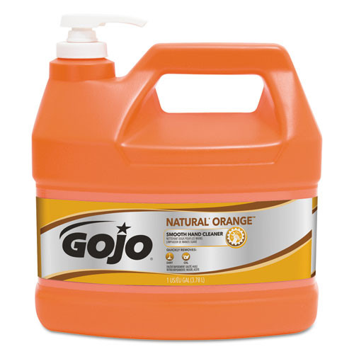 GOJO Natural Orange Smooth Hand Cleaner, Citrus Scent, 1 Gal Pump Dispenser, 4/carton ( GOJ094504 )