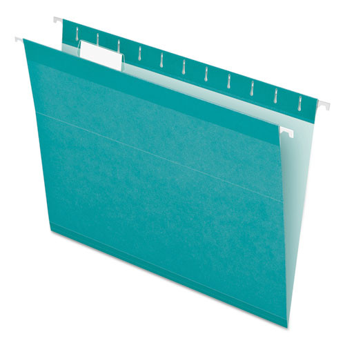 04152 1/5 AQU Pendaflex Colored Reinforced Hanging Folders, Lett sku 04152 1/5 AQU