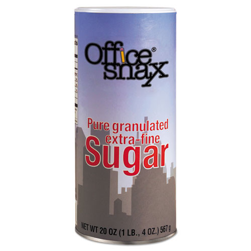 Office Snax Reclosable Canister Of Sugar, 20oz, 24/carton ( OFX00019CT )