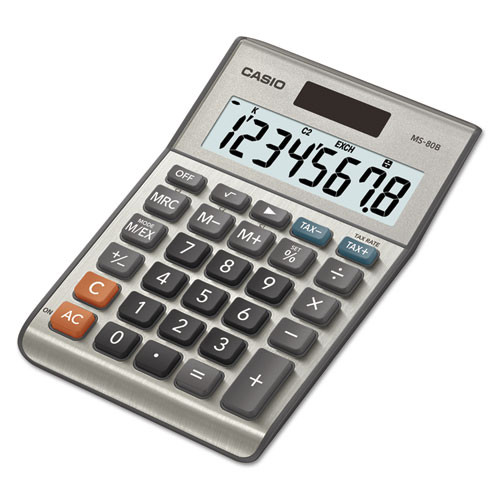 Photos - Calculator Casio Ms-80b Tax And Currency , 8-digit Lcd  ( CSOMS80B )