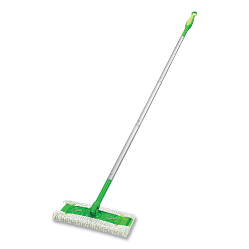 Swiffer Sweeper Mop, 10 X 4.8 White Cloth Head, 46 Green/silver Aluminum/plastic Handle, 3/carton ( PGC09060CT )
