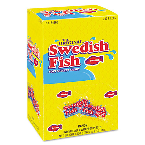 Swedish Fish Grab-and-go Candy Snacks In Reception Box, 240-pieces/box ( CDB43146 )