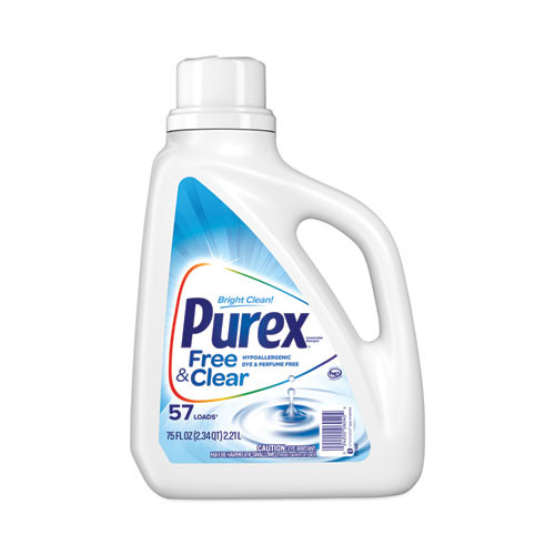 Purex Free And Clear Liquid Laundry Detergent, Unscented, 75 Oz Bottle, 6/carton ( DIA2420006040CT )