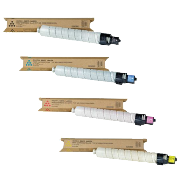 Ricoh MP-C3000 Set | 884962, 884963, 884964, 884965 | Original Ricoh Laser Toner Cartridges  Black, Cyan, Magenta, Yellow