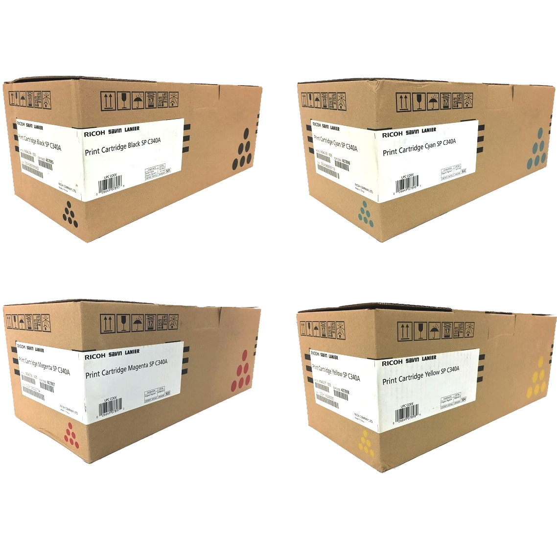 RICSPC340ASET Ricoh SP-C340A Set | 407895 407896 407897 407898 | sku RICSPC340ASET