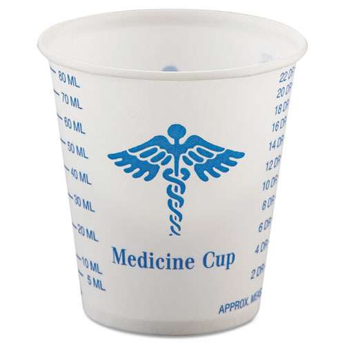 Photos - Darts Dart Paper Medical And Dental Graduated Cups, 3 Oz, White/blue, 100/bag, 5