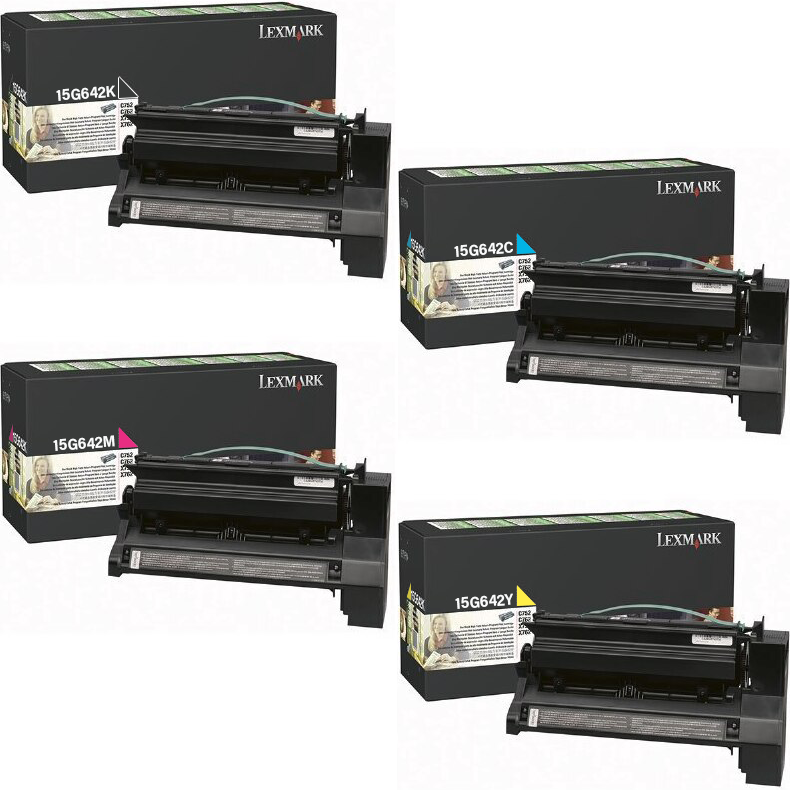 Photos - Ink & Toner Cartridge Lexmark 15G642 Set | 15G642C, 15G642K, 15G642M, 15G642Y | Original 