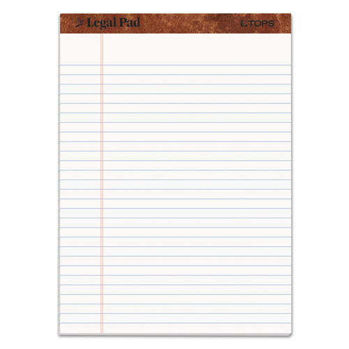 TOPS the Legal Pad Ruled Perforated Pads, Wide/legal Rule, 50 White 8.5 X 11.75 Sheets, Dozen ( TOP7533 )