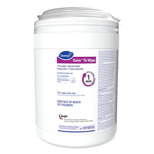 101105152 Diversey Oxivir Tb Disinfectant Wipes, 6 X 6.9, C sku 101105152